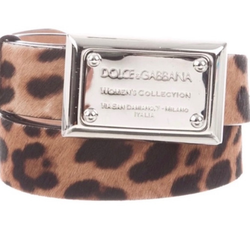 Authentic Dolce & Gabbana leopard print belt